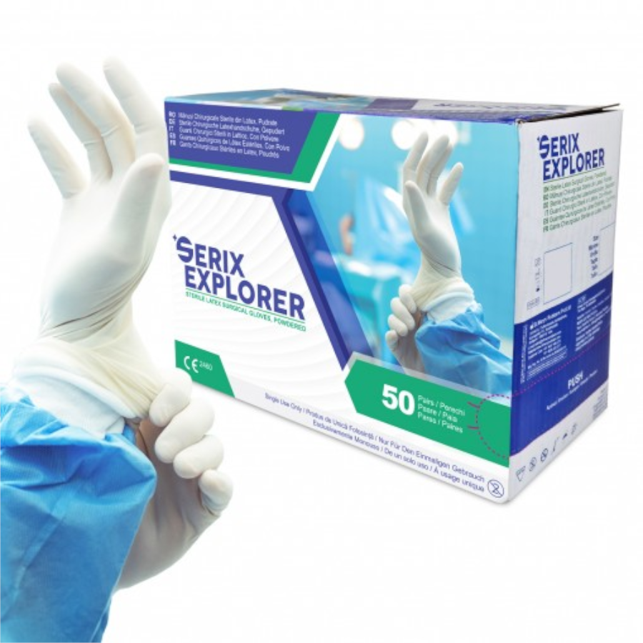 MANUSI CHIRURGICALE STERILE LATEX set 50